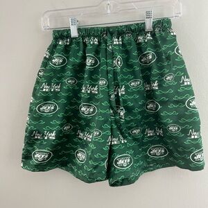 NFL‎ For Her Women’s  NY Jets silky pajama shorts bottoms Pockets size small
